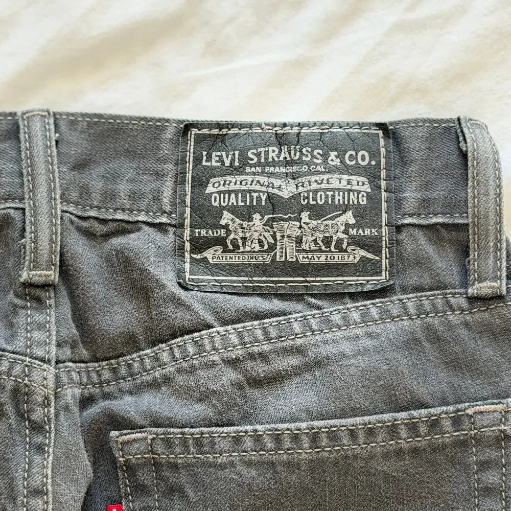 Levi's 514 Jeans Mens 28 x 30 Washed Black Droit Slim Straight Denim Dark Wash - Picture 3 of 11